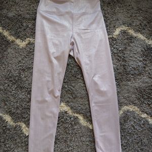 FILA metallic lavender workout leggings